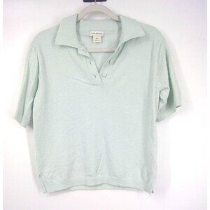 NEW Club Monaco Mint Fuzzy Cropped Polo